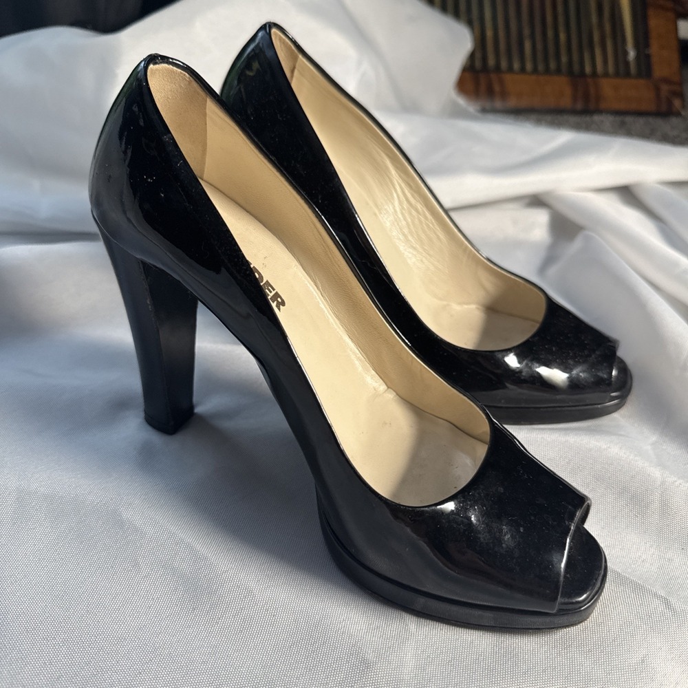Jil Sander Black High Heel Pumps Sz 37 Women Heel Shoes Italy